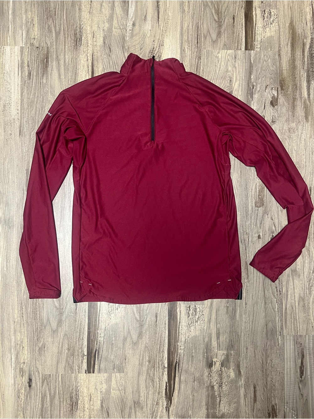 Nathan Sports Womens Dash 14 Zip Running Pullover Maroon NS60100 Size Small